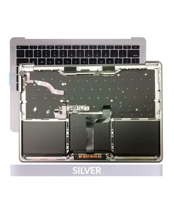 Top Case Assembly (With Battery And Keyboard) For Macbook Pro 13" Retina (A1708 / Late 2016) (Uk Keyboard) (Silver)