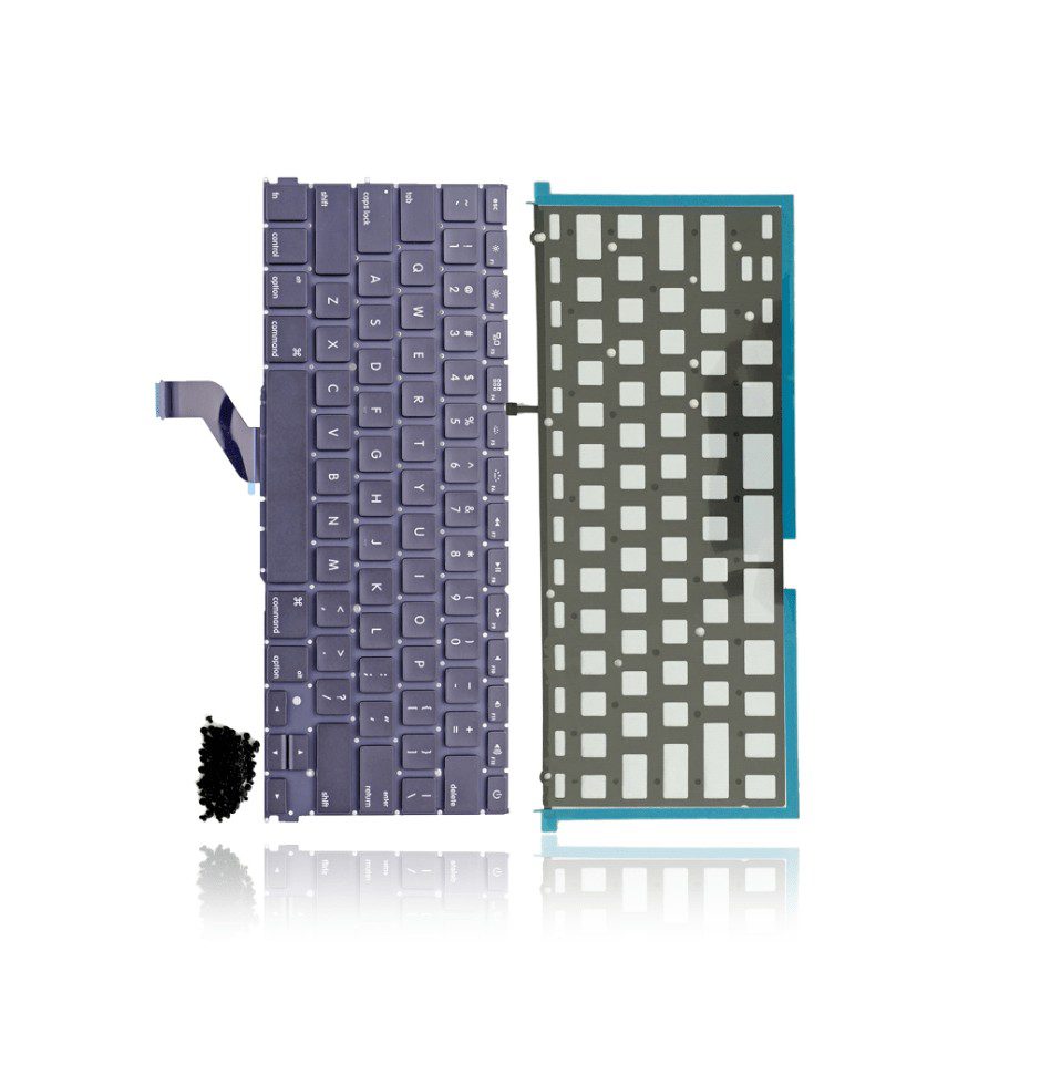 Keyboard W/ Backlight & Screws (Us English) For Macbook Pro 13" Unibody (A1425)