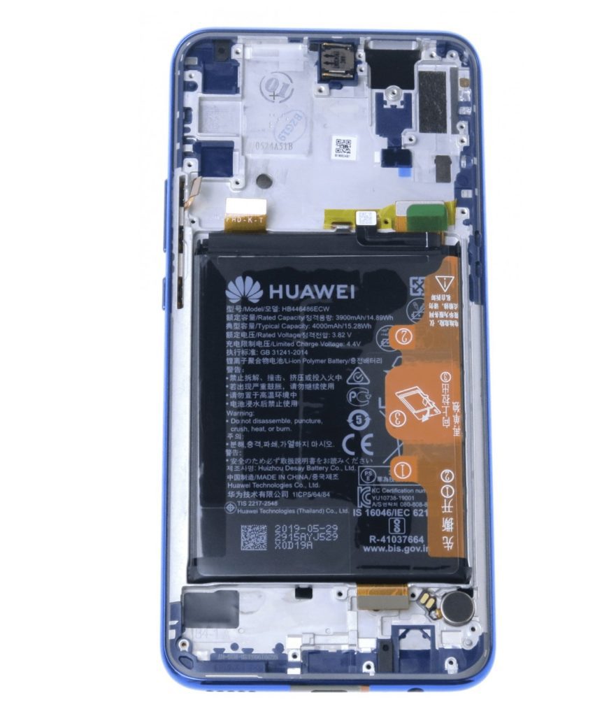 LCD Touchscreen – Blue, Huawei P Smart 
Z (Y8P) - 02352RXU (Service Pack)