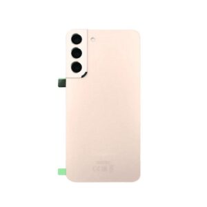 Back Cover Glass With Camera Lens for S22 (Pink Gold)