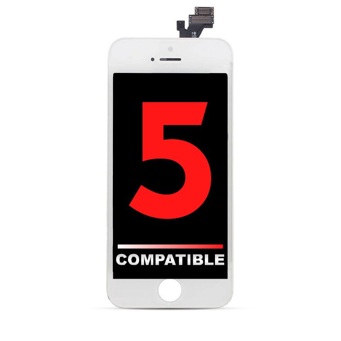 iPhone 5 Compatible LCD Assembly White