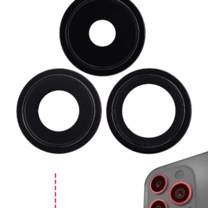 Back Camera Lens With Bracket & Bezel Compatible For iPhone 14 Pro / 14 Pro Max (Space Black)