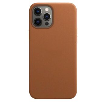 Genuine Leather Case with MagSafe for iPhone 12 Mini - Brown