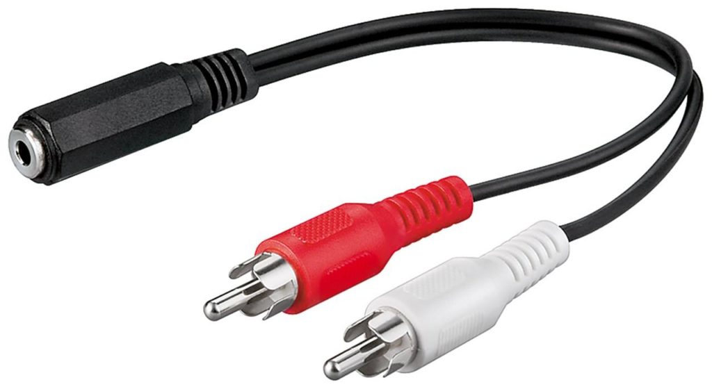 Audio Cable Adapter, 3.5 mm Female to RCA Male