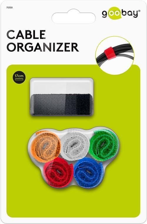 Cable Management Set with Hook-and-Loop Fastener
