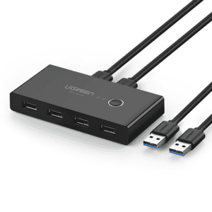 UGREEN 2 In 4 Out USB 3.0 Sharing Switch Box - Black