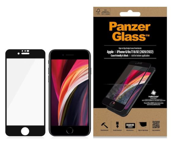 PanzerGlass Case Friendly (1 Piece), iPhone 6s, iPhone 7, iPhone 8, iPhone SE (2020), iPhone SE (2022), iPhone 6
