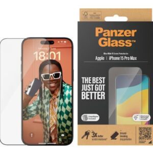 PanzerGlass Screen Protector (1 Piece), iPhone 15 Pro Max