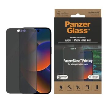 PanzerGlass Screen Protector Ultra Wide Fit Privacy iPhone 14 Pro Max (1 Piece), iPhone 14 Pro Max
