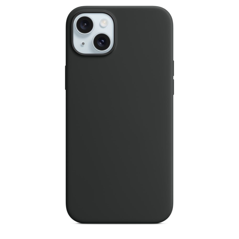 Silicone Case with MagSafe for iPhone 15 – Black – Ferrytelecom