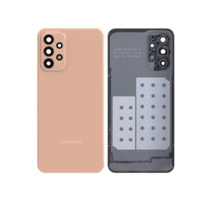 Back Cover Glass With Camera Lens For Samsung Galaxy  A23 4G - Peach