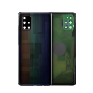 Back Cover Glass With Camera Lens  Samsung Galaxy A71 5G (A716V / 2020) (Prism Bricks Black)