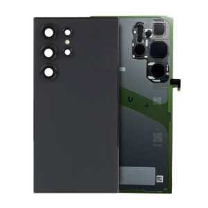 Back Cover Glass With Camera Lens For Samsung Galaxy S24 Ultra (Titanium Black)