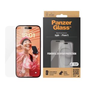 PanzerGlass Screen Protector Classic Fit (1 Piece), iPhone 15