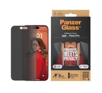 PanzerGlass Privacy Screen Protector Ultra-Wide Fit 1( Piece), iPhone 15 Pro