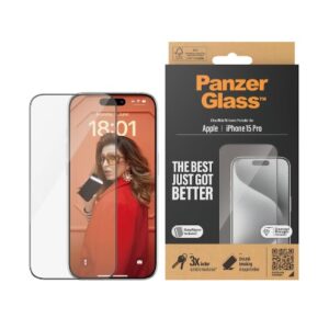 PanzerGlass Ultra-Wide Fit 1 (Piece), iPhone 15 Pro