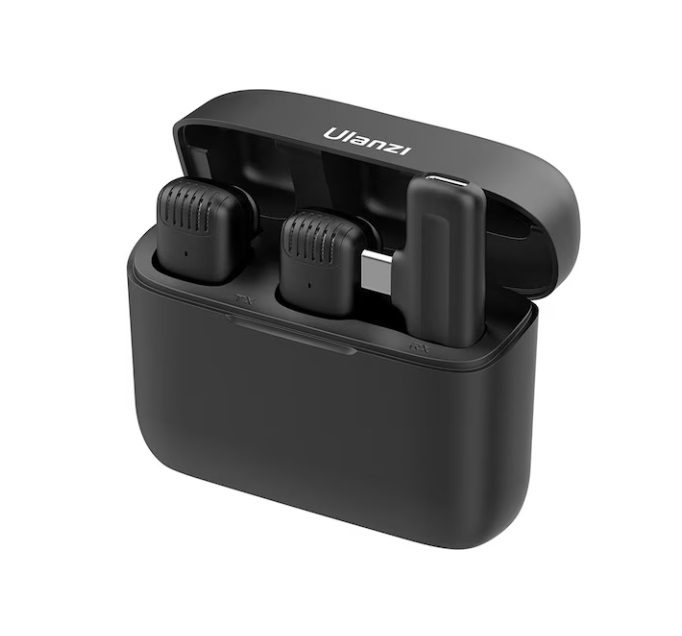 Ulanzi J12 Wireless Lavalier 2-in-1 Microphone Set with Charging Case