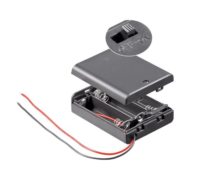 Goobay AA Battery Holder - Black