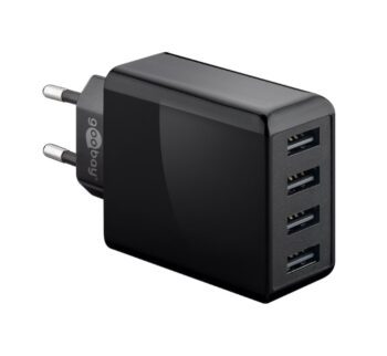 Goobay 4-Port USB A Charger 30 W - Black