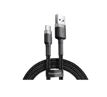 Baseus Cafule Cable USB For Type-C 2A 3m Gray+Black (CATKLF-UG1)