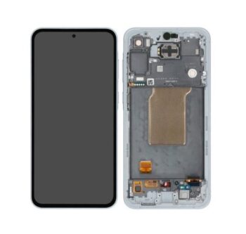 Galaxy A55 5G Blue Ice OLED Assembly With Frame - SM-A556 / GH82-34305B (Service Pack)