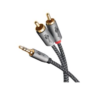 Goobay Audio Adapter AUX 3.5mm to RCA, 2m - Gray