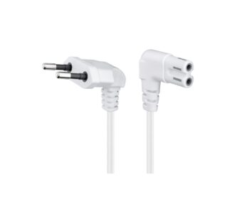 Goobay CEE 7/16 to C7 Power Cable, 1.50m - White