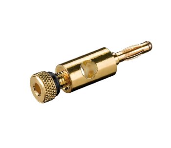 Goobay Banana Plug with Screw Connection - Gold