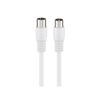 Goobay Antenna Cable Double Shielded, 1m, - White