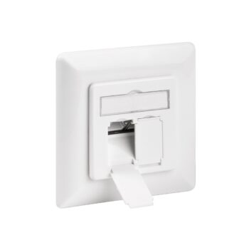 Goobay CAT6 RJ45 Network Socket, Shielded - White