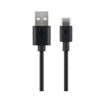 Goobay USB-A to USB-C Cable, 2m, USB 2.0 - Black