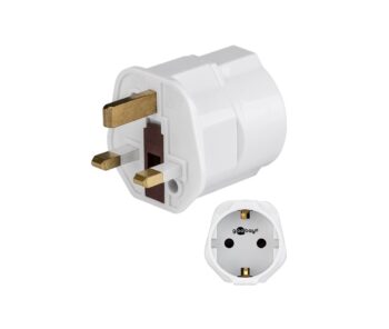 Goobay Protective contact socket Power Adapter - White