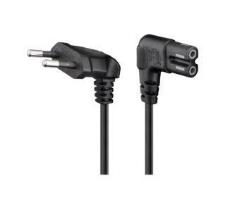 Goobay CEE 7/16 to C7 Power Cable, 2m - Black