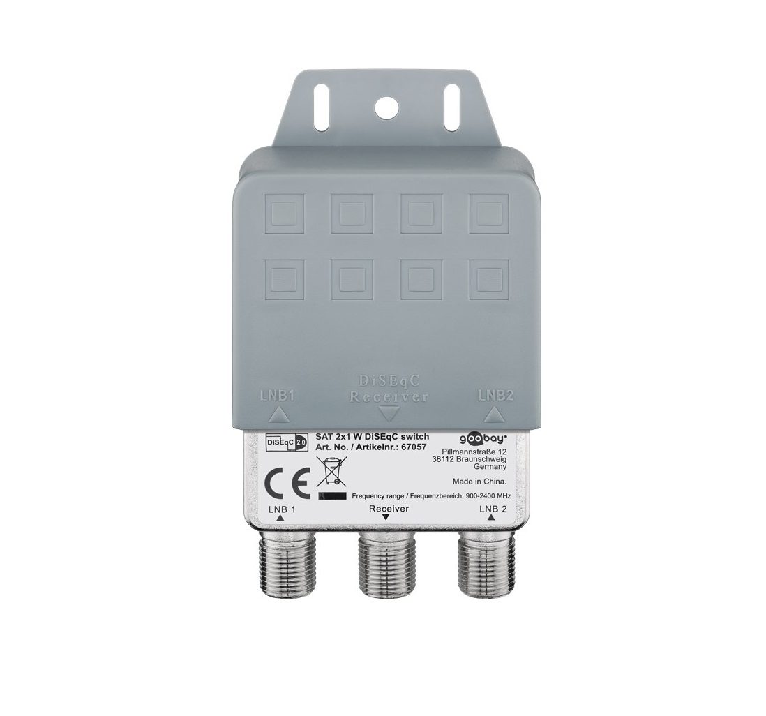 Goobay DiSEqC Switch 2x1 - Silver