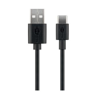 Goobay USB-A to USB-C Cable, 3m, USB 2.0 - Black