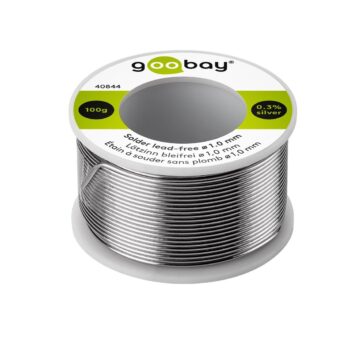 Goobay Professional Lead-Free Solder, Ø 1.0mm, 100g - Gray