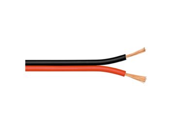 Goobay Twin-Stranded Wire, 10m, 0.50mm² - Black