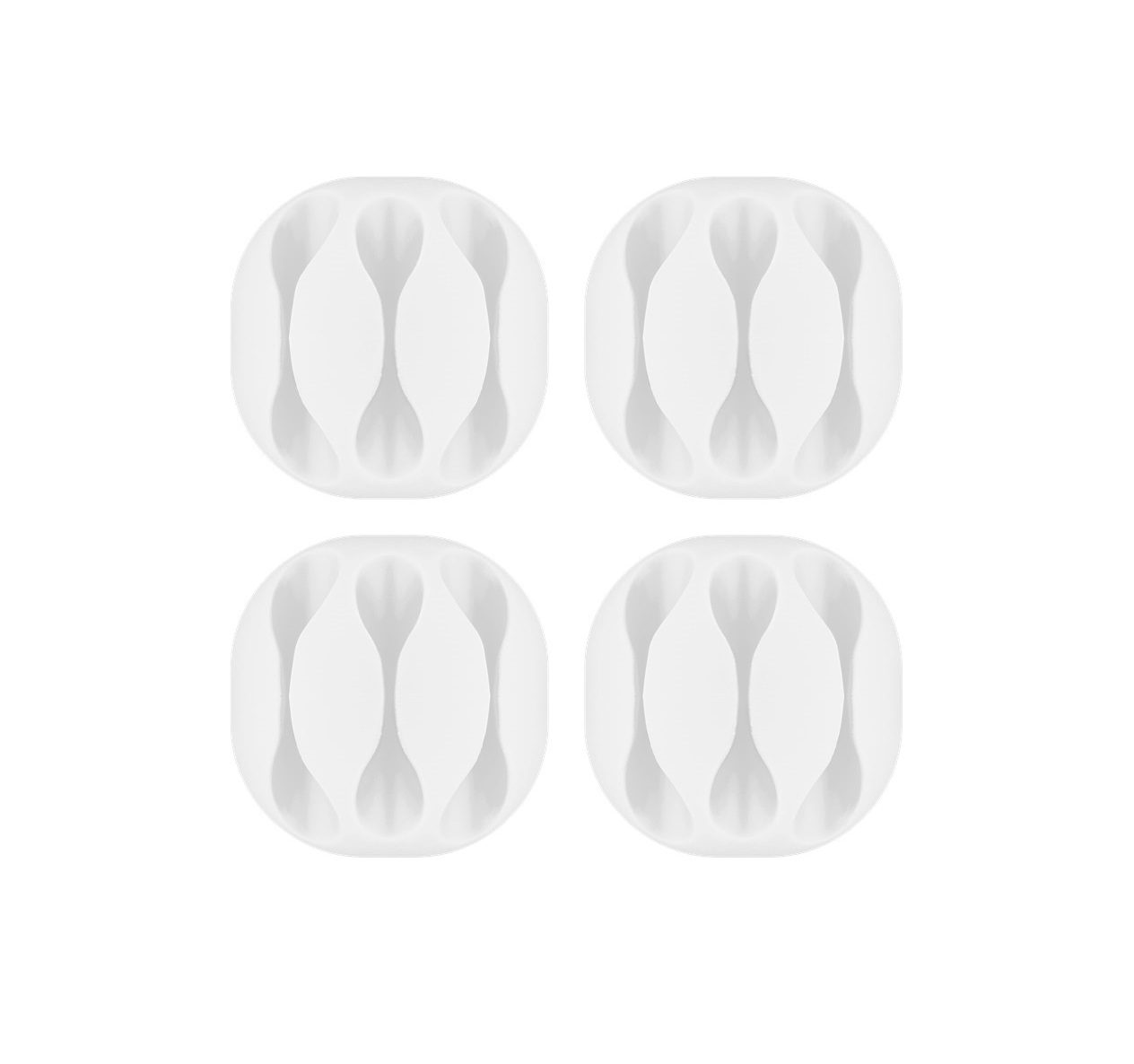 Goobay Cable Organizer, 3-Slot - White