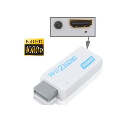Wii to HDMI Adapter – High-Quality Converter for Nintendo Wii (White)