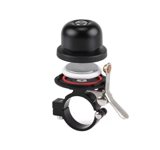 Bike Bell with Hidden Apple AirTag Holder – Anti-Theft Tracker (Black)