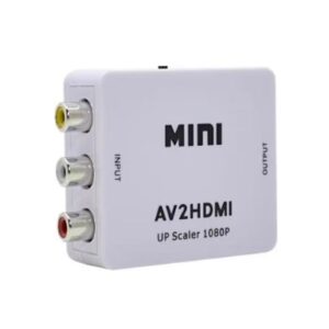 AV to HDMI Converter – RCA Composite Video & Audio Adapter (White)