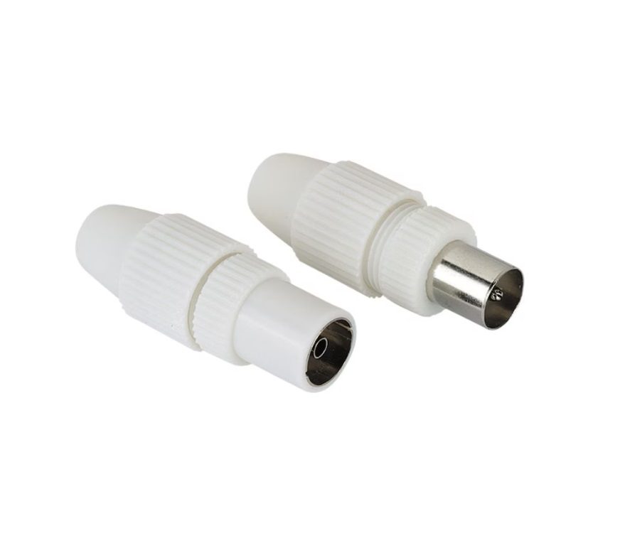 Hama Coaxial Connector Set – Plug & Coupling for Antenna Installation