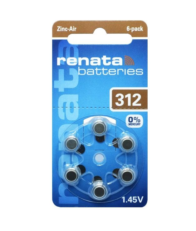 RENATA Zink Air ZA 312 - (6 pcs)