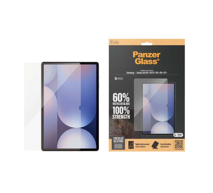PanzerGlass Ultra-Wide Fit Screen Protection (1 Piece) For Galaxy Tab S10 Plus, S7 Plus, S9 Plus, S8 Plus, S9 FE Plus