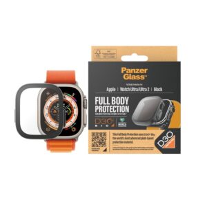 PanzerGlass Full Body Screen Protector For Apple Watch 49mm (2023) with D3O Black