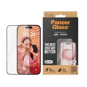 PanzerGlass Ultra-Wide Fit Screen Protection (1 Piece) For iPhone 15
