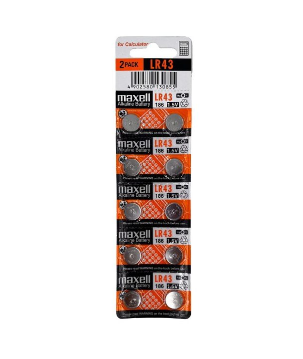 MAXELL Alkaline LR43 - (10 pcs)