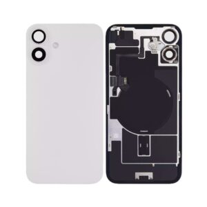 Back Glass + W/Small Component Pre-installed for iPhone 16 (White)