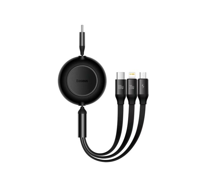 Baseus 3-in-1 Multicharger Cable 1.1m USB 3.2 Black (CAMJ010201)