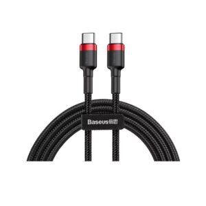 Baseus USB-C to USB-C Cable 1m USB 2.0 Black (CATKLF-G91)